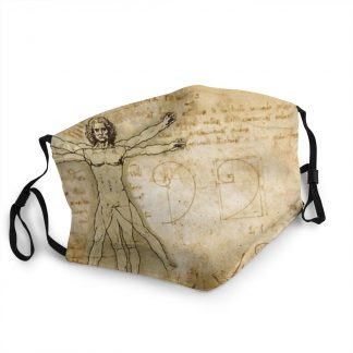 Mascarilla reutilizable del Hombre de Vitruvio, de Leonardo Da Vinci