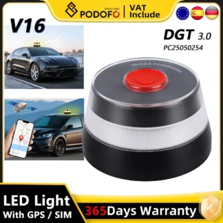 Luz de Emergencia V16 con Geolocalización 3.0 · Homologada DGT · Obligatoria 2026